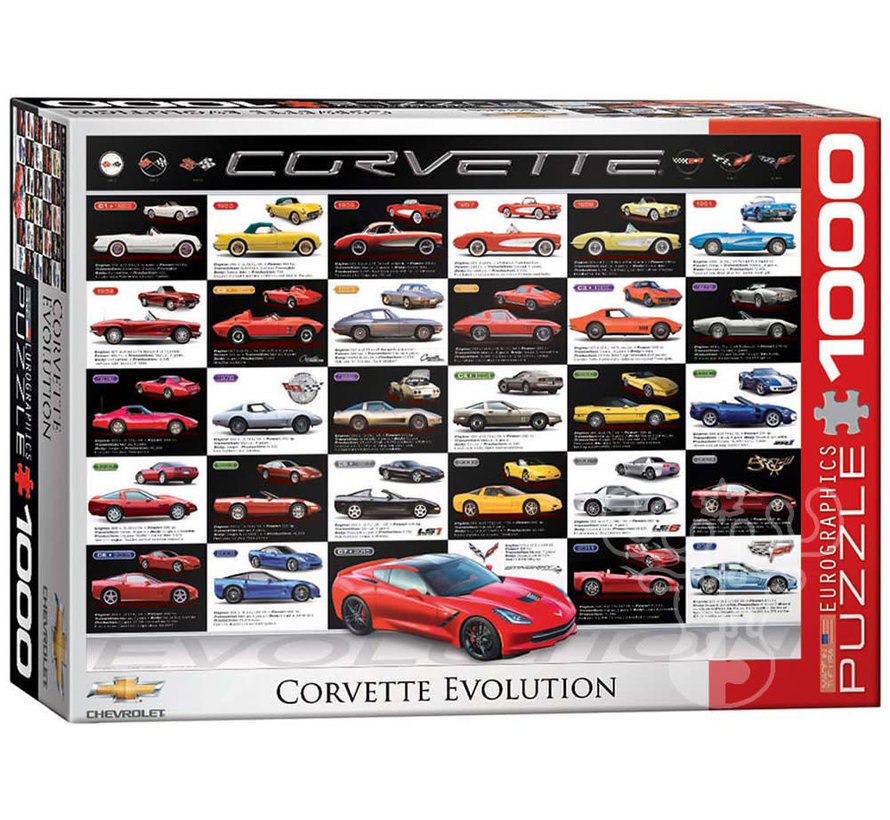 Eurographics Automotive: Cheverolet Corvette Evolution Puzzle 1000pcs