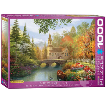 Eurographics Eurographics Artist Label Davison: Autumn Church Puzzle 1000pcs