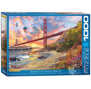 Eurographics Eurographics Artist Label Davison: Sunset at Baker Beach Puzzle 1000pcs
