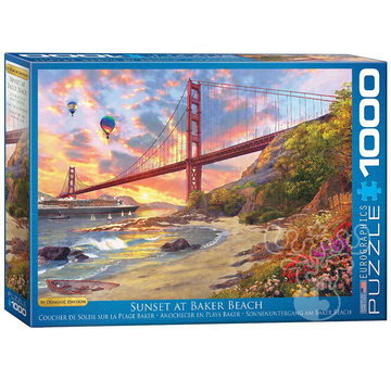 Eurographics Eurographics Artist Label Davison: Sunset at Baker Beach Puzzle 1000pcs