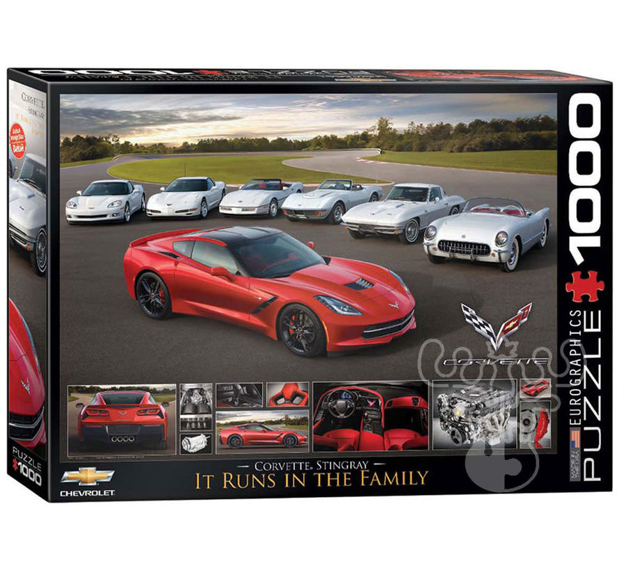 Eurographics 2014 Corvette Stingray It Runs in the Family Puzzle 1000pcs