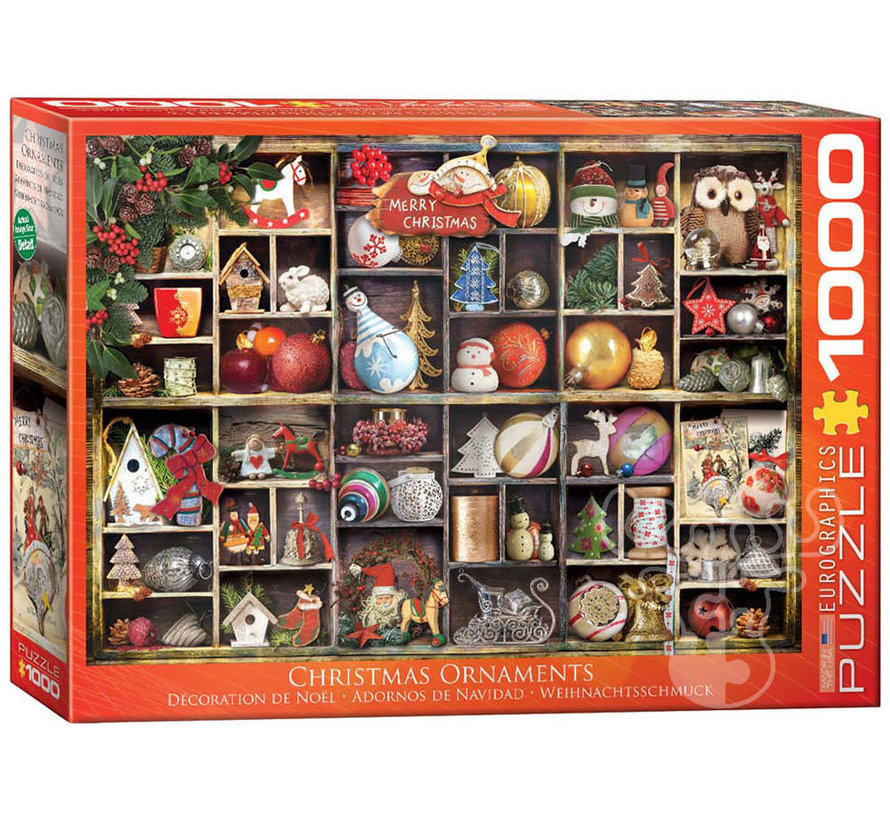 Eurographics Seasonal: Christmas Ornaments Puzzle 1000pcs