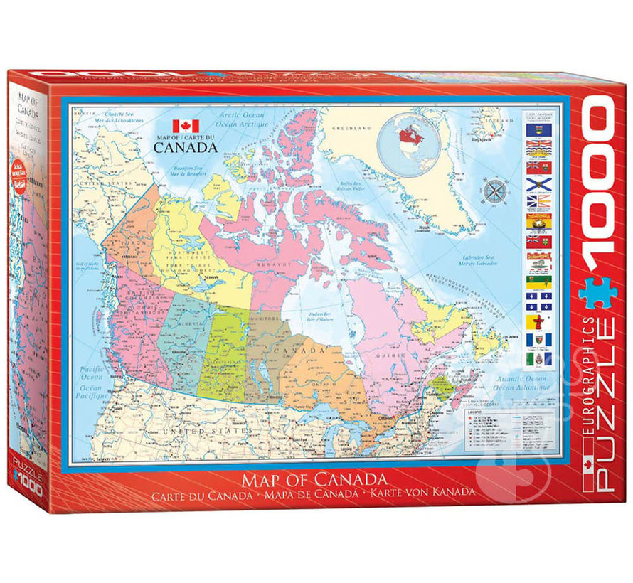 Eurographics Map of Canada Puzzle 1000pcs