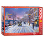 Eurographics Artist Label Davison: Christmas Eve in Paris Puzzle 1000pcs