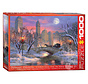 Eurographics Artist Label Davison: Christmas Eve in NYC Puzzle 1000pcs RETIRED