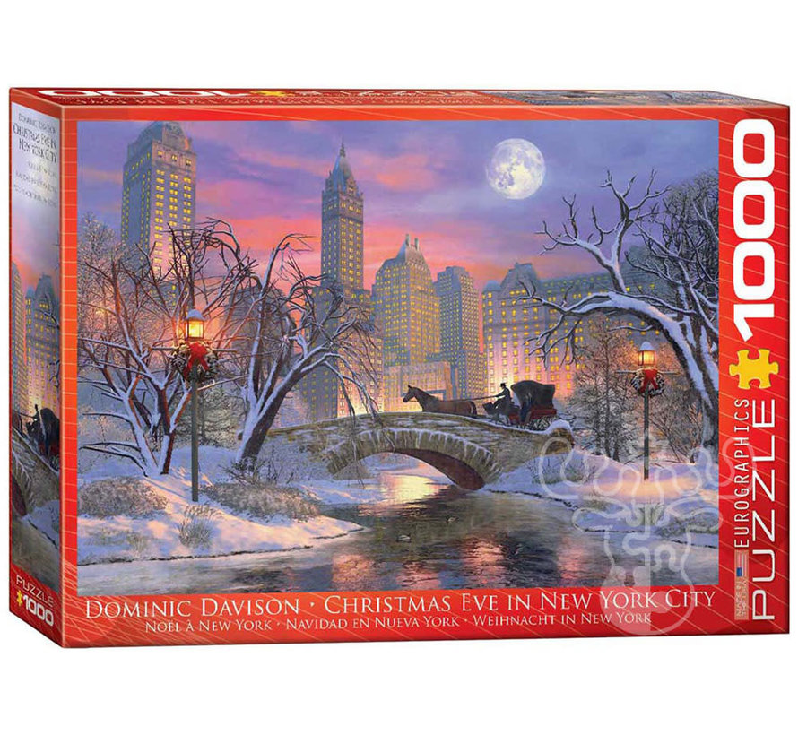 Eurographics Artist Label Davison: Christmas Eve in NYC Puzzle 1000pcs RETIRED