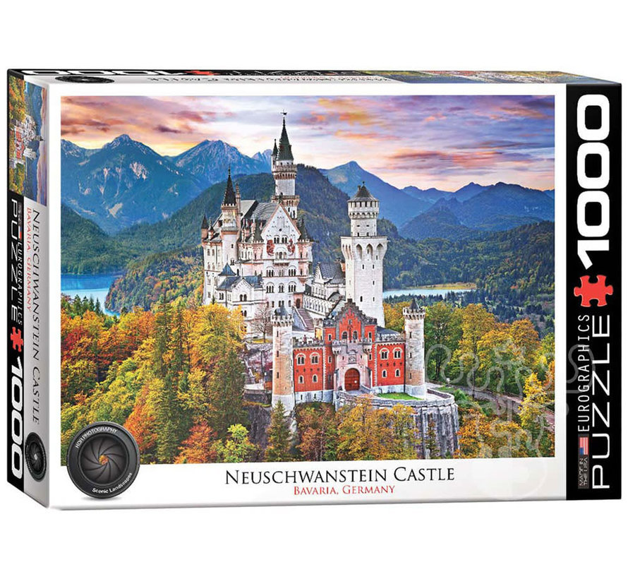 Eurographics HDR Photography: Neuschwanstein Castle Bavaria, Germany Puzzle 1000pcs