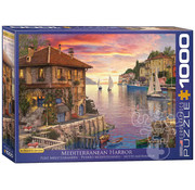 Eurographics Eurographics Artist Label Davison: Mediterranean Harbour Puzzle 1000pcs