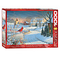 Eurographics Artist Label Timm: Country Cardinals Puzzle 1000pcs