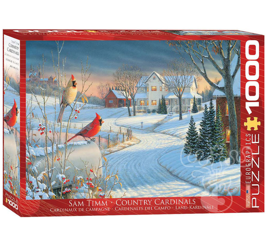 Eurographics Artist Label Timm: Country Cardinals Puzzle 1000pcs