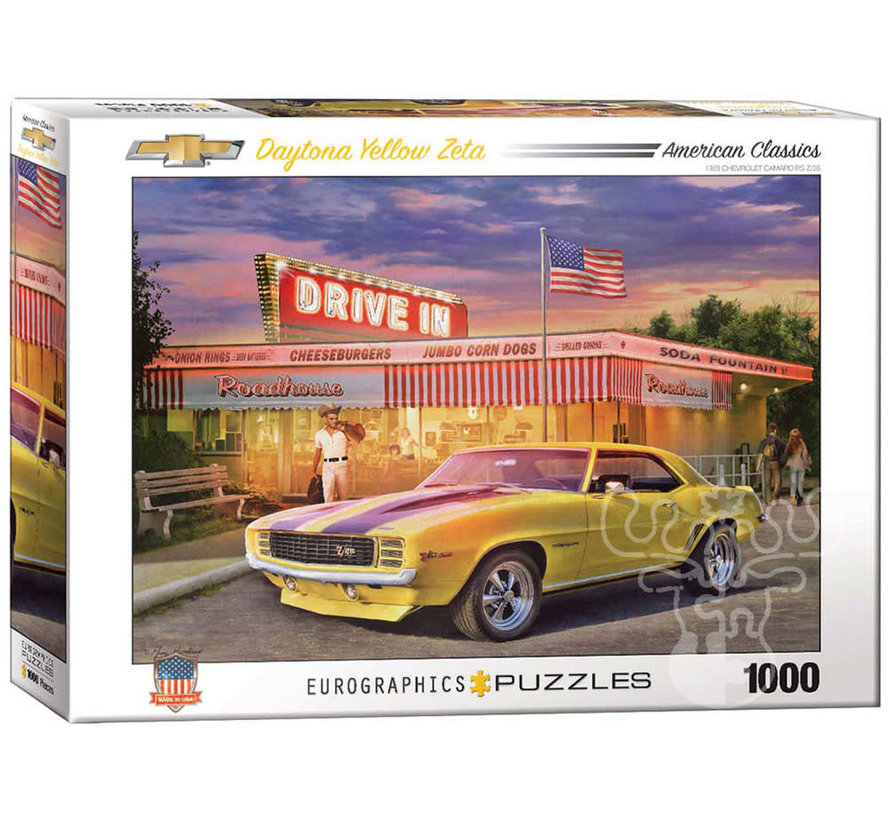 Eurographics Chevrolet Daytona Yellow Zeta Puzzle 1000pcs