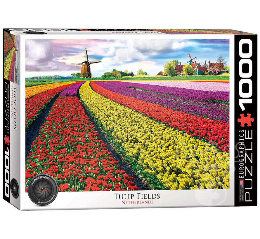 Eurographics HDR Photography: Tulip Fields, Netherlands Puzzle 1000pcs