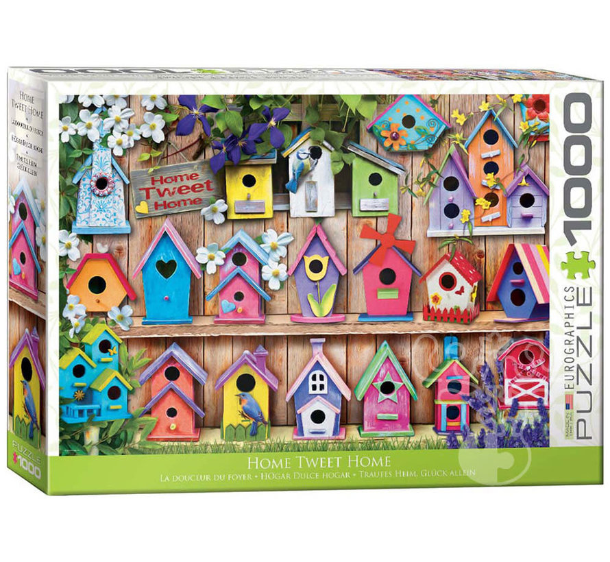 Eurographics Garden: Home Tweet Home Bird Houses Puzzle 1000pcs