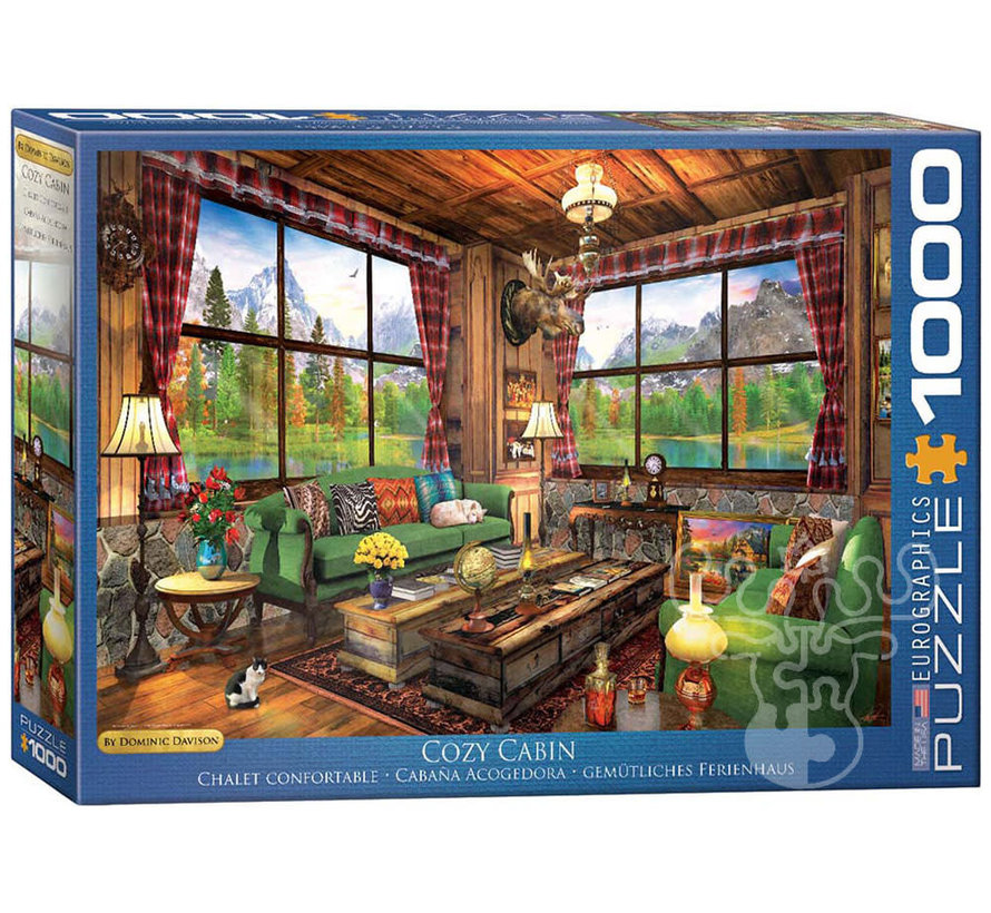 Eurographics Artist Label Davison: Cozy Cabin Puzzle 1000pcs