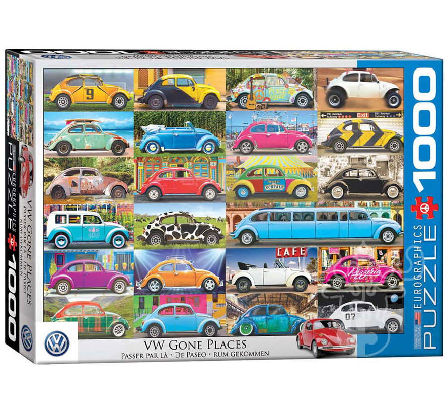 Eurographics VW Beetle Gone Places Puzzle 1000pcs