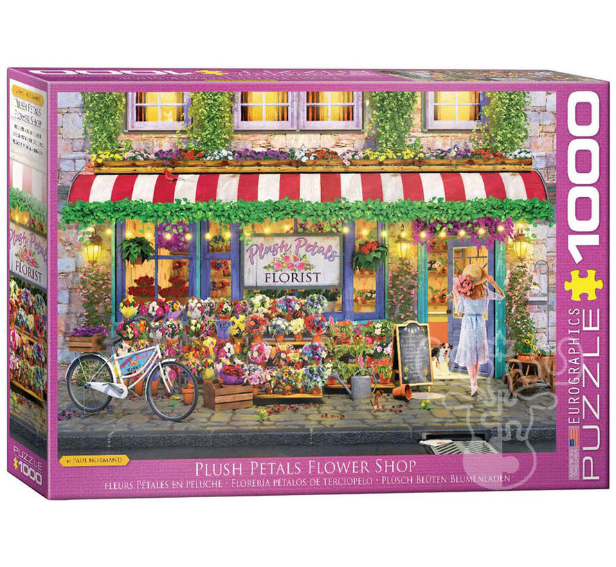 Eurographics Artist Label Normand: Plush Petals Flower Shop Puzzle 1000pcs
