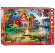 Eurographics Eurographics Artist Label Davison: Campfire by the Barn (Old MacDonald's Farm Store) Puzzle 1000pcs