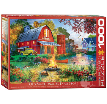 Eurographics Eurographics Artist Label Davison: Old MacDonald's Farm Store (Campfire by the Barn) Puzzle 1000pcs