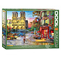 Eurographics Artist Label Davison: Notre Dame Sunset Puzzle 1000pcs RETIRED
