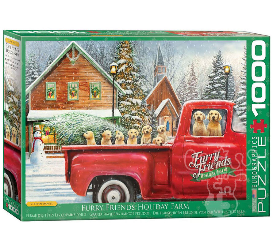 Eurographics Artist Label Daniel: Furry Friends Holiday Farm Puzzle 1000pcs