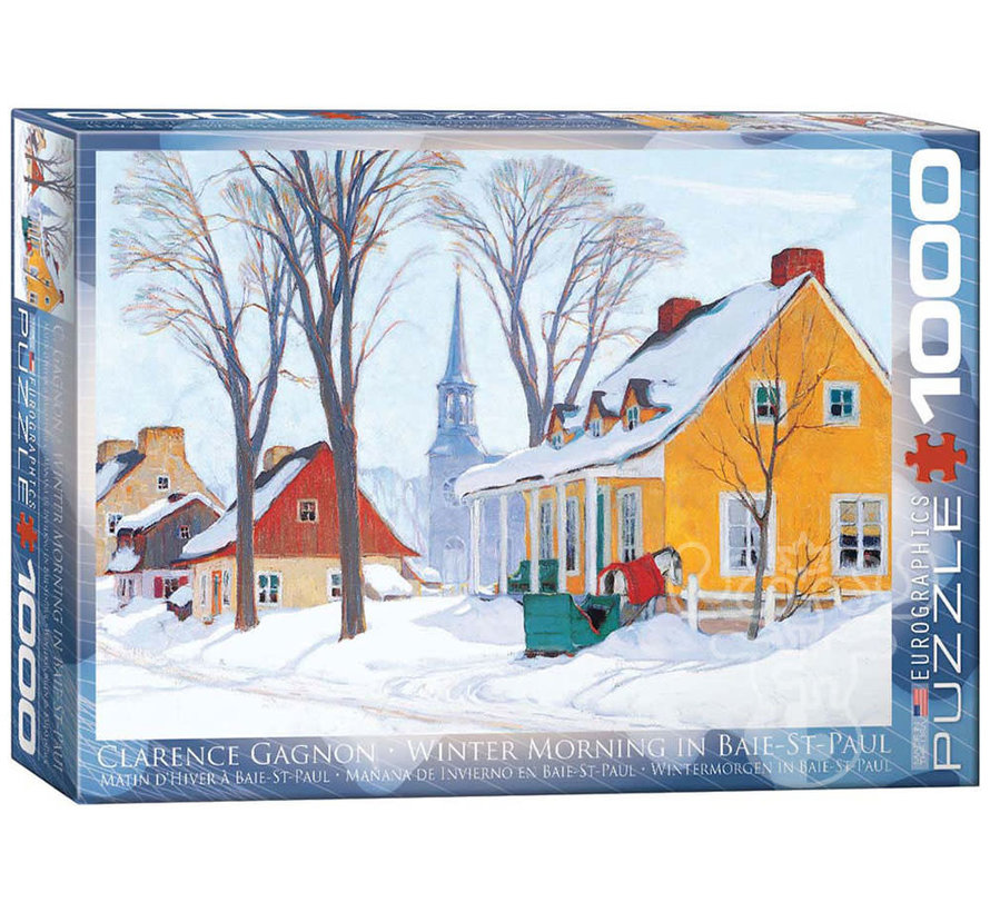 Eurographics Fine Art Gagnon: Winter Morning in Baie-St. Paul Puzzle 1000pcs