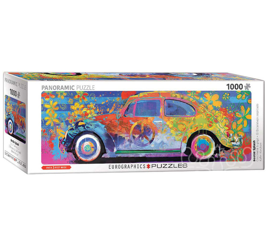Eurographics VW Beetle Splash Panoramic Puzzle 1000pcs