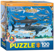 Eurographics Eurographics Sharks Puzzle 100pcs