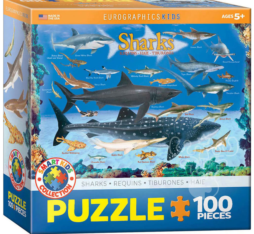 Eurographics Sharks Puzzle 100pcs