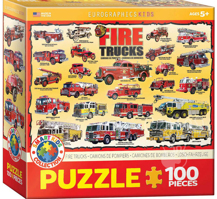 Eurographics Fire Trucks Puzzle 100pcs