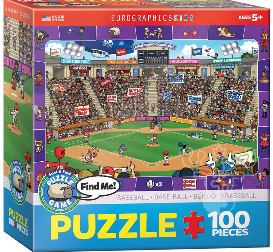 Eurographics Spot & Find Baseball Puzzle 100pcs