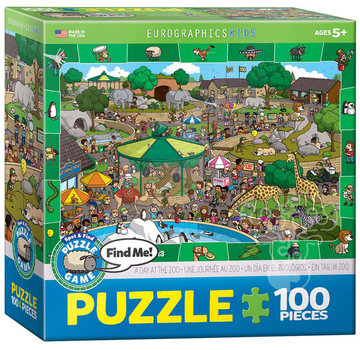 Eurographics Eurographics Spot & Find A Day at the Zoo Puzzle 100pcs