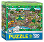 Eurographics Spot & Find A Day at the Zoo Puzzle 100pcs