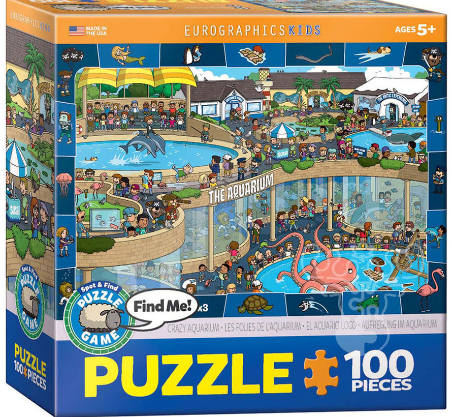 Eurographics Spot & Find Crazy Aquarium Puzzle 100pcs