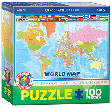 Eurographics Eurographics World Map Puzzle 100pcs