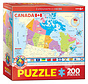 Eurographics Map of Canada Puzzle 200pcs