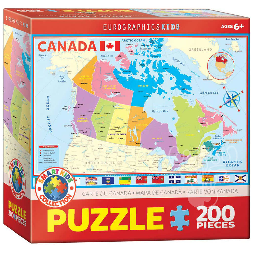 Eurographics Map of Canada Puzzle 200pcs Puzzles Canada