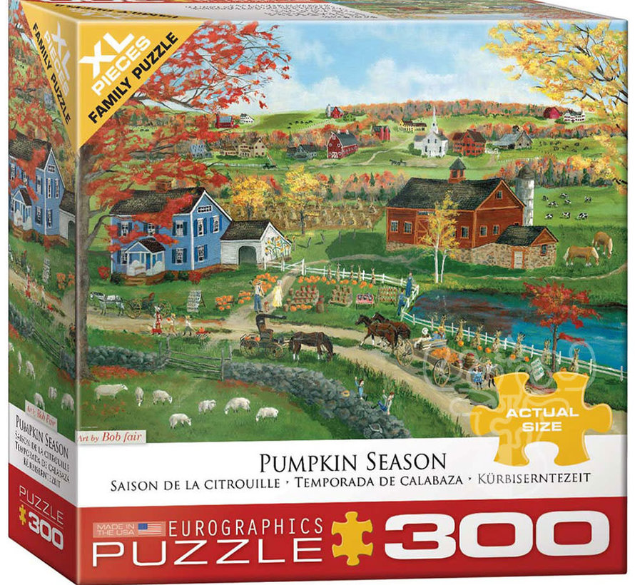 FINAL SALE Eurographics Pumpkin Season XL Family Puzzle 300pcs