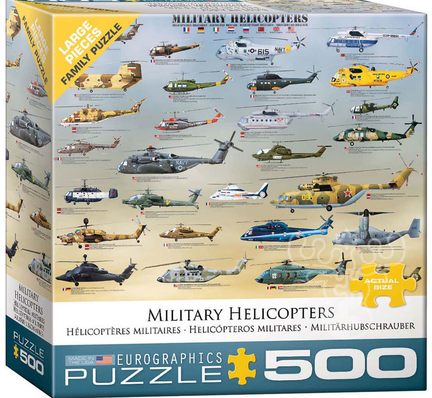 Eurographics Military Helicopters Large Pieces Puzzle 500pcs