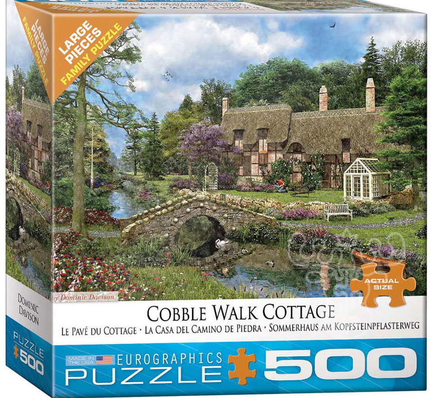 Eurographics Davison: Cobble Walk Cottage Large Pieces Puzzle 500pcs