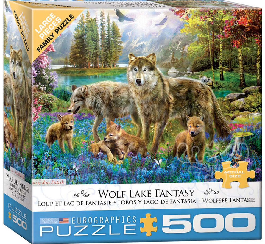 Eurographics Wolf Lake Fantasy Large Pieces Family Puzzle 500pcs