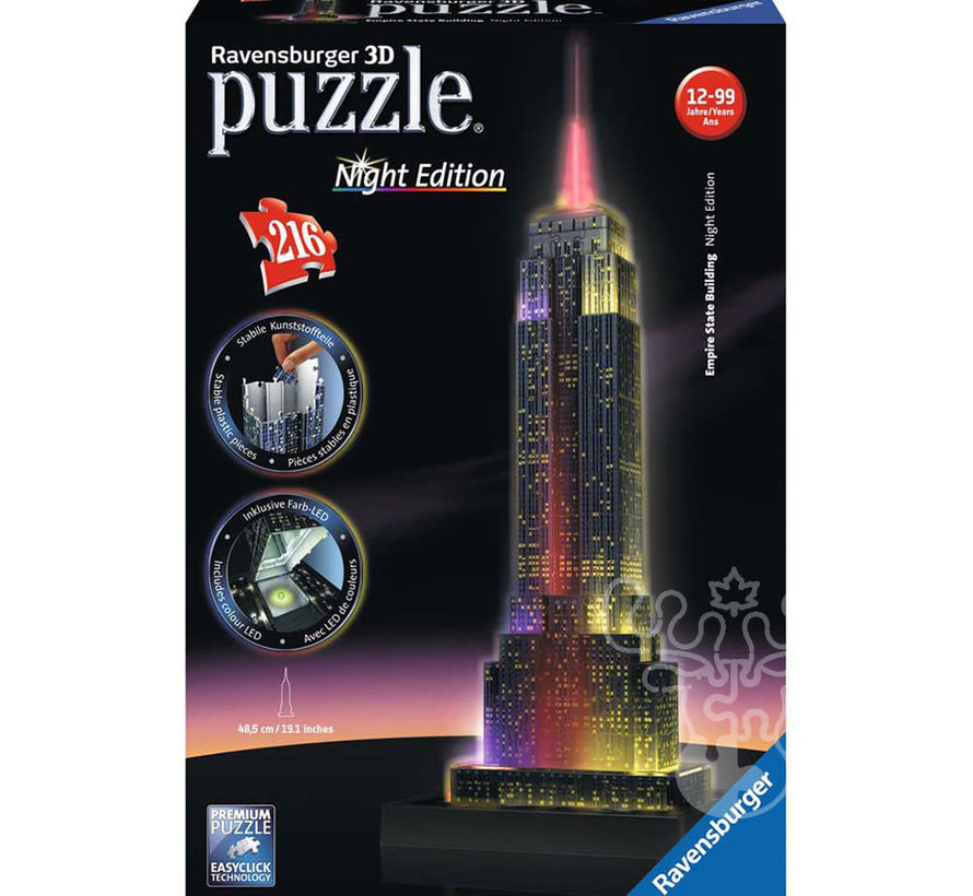 Ravensburger 3D Empire State Building at Night Puzzle 216pcs