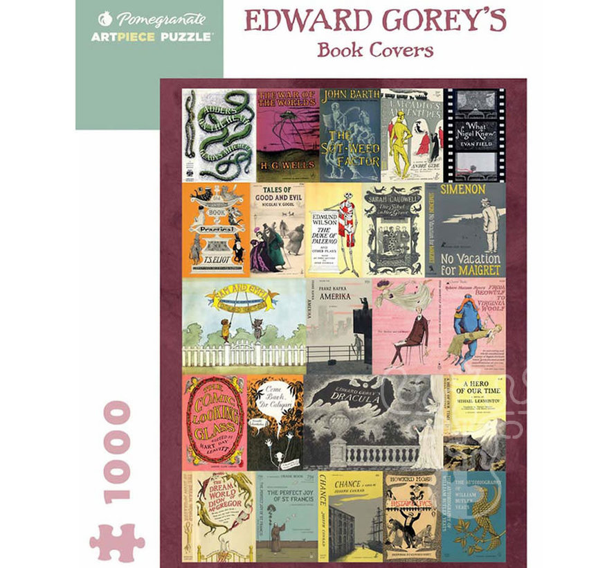 Pomegranate Gorey, Edward: Edward Gorey's Book Covers Puzzle 1000pcs