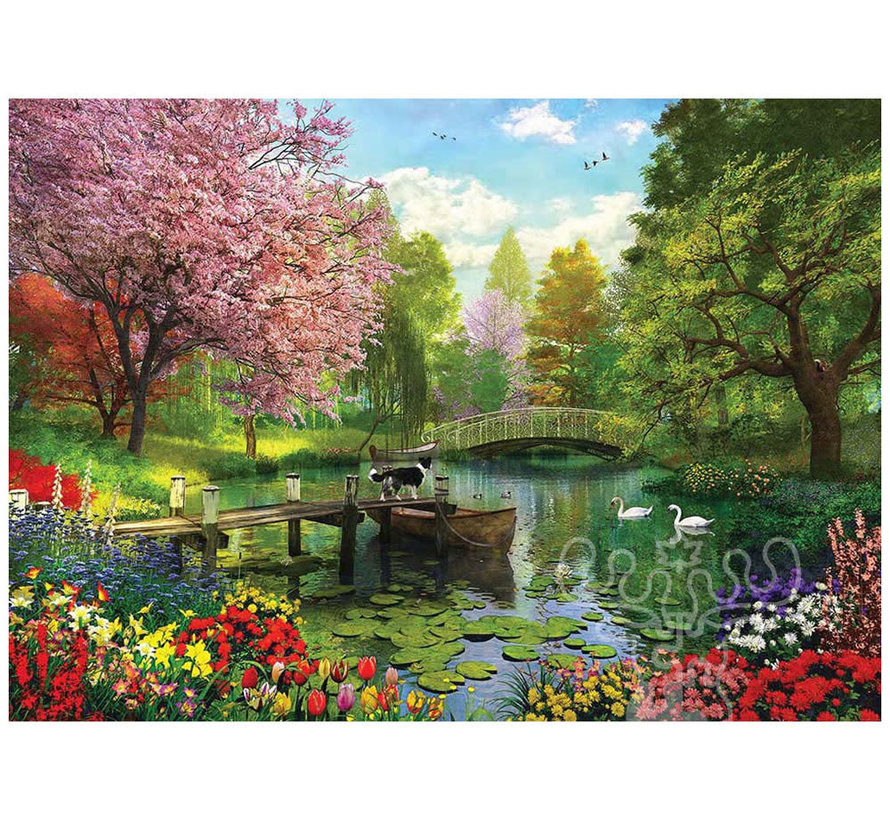 White Mountain Forest Lake Puzzle 1000pcs*