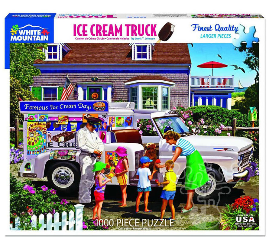 White Mountain Ice Cream Truck Puzzle 1000pcs