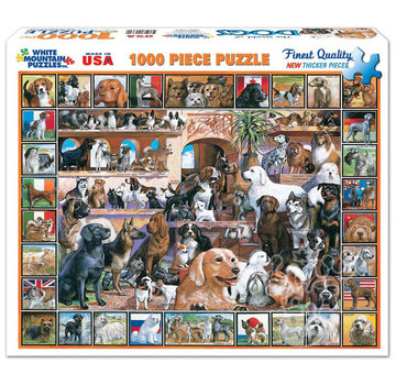 White Mountain White Mountain World of Dogs Puzzle 1000pcs