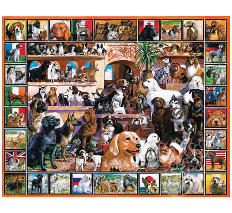 White Mountain World of Dogs Puzzle 1000pcs