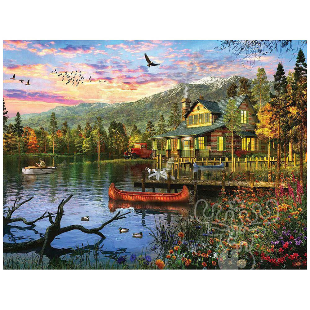 White Mountain Sunset Cabin Puzzle 500pcs Puzzles Canada