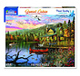 FINAL SALE White Mountain Sunset Cabin Puzzle 500pcs