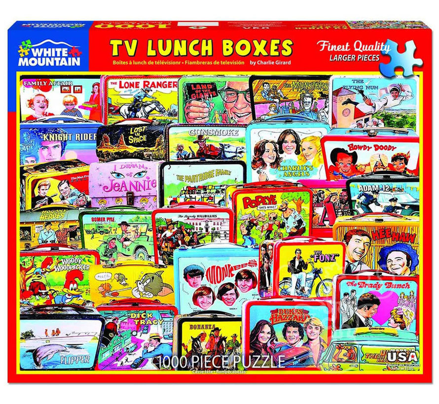 White Mountain TV Lunch Boxes Puzzle 1000pcs