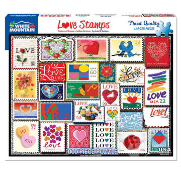 White Mountain White Mountain Love Stamps Puzzle 1000pcs